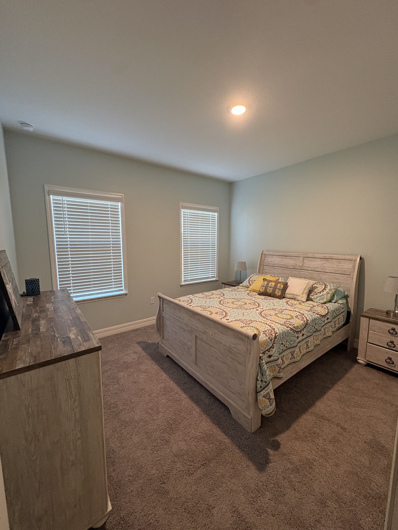 Painted bedroom interior finish for Punta Gorda home repair and rental turnover